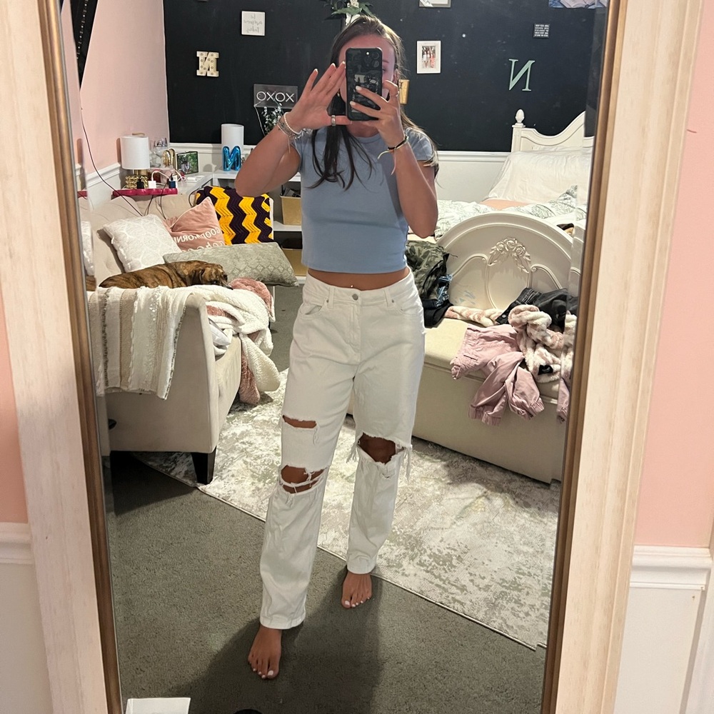 Target, Wild Fable White ripped jeans